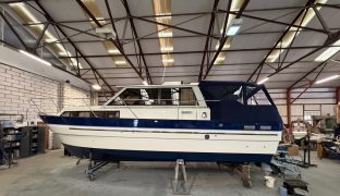 Hardy 33 - Woods One - 5 Berth British-built motor cruiser known for her exceptional sea-keeping, robust build quality, and all-weather capability